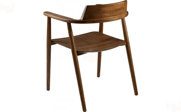 Кресло деревянное из массива дуба Сэн Дуб темный