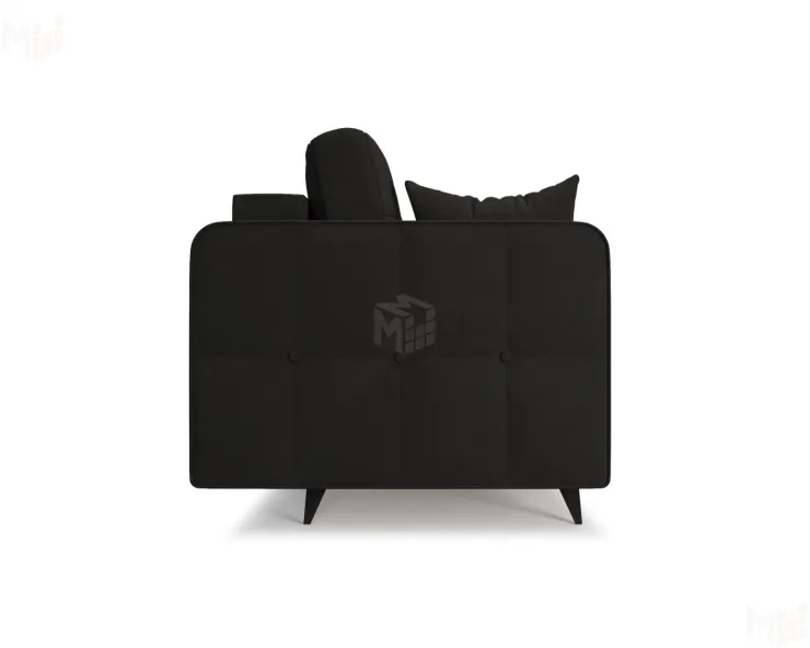 Диван прямой Снеп (велюр чёрный НВ-178/17)