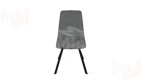 Стул Бруно (паук Т2) Черный муар матовый, Кожзам Серый