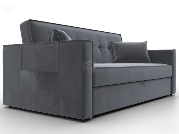 Диван прямой Лига-104 (160) ( SEVEN 17 серый )