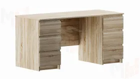 Стол письменный Кастор 6 ящиков сонома