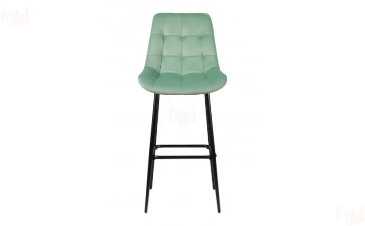 Барный поворотный стул Эйден Confetti aquamarine/черный