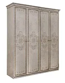 Шкаф Патрисия 4-дверный (2+2) без зеркал крем корень глянец