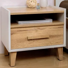 Тумба прикроватная Айрис 41 Белый/Дуб золотистый