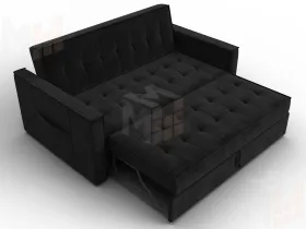 Диван прямой Лига-104 (140) ( SEVEN 35 черный )