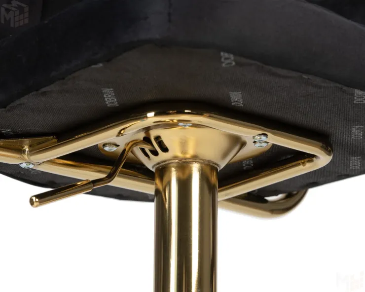 Стул барный DOBRIN CHARLY GOLD (черный велюр (MJ9-101))