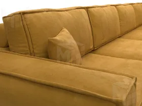 Диван прямой Лига-081 НПБ МегаЛонг ( BRUT 10 желтый )