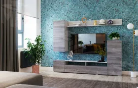 Гостиная МИЯ Ясень Анкор Светлый - Дуб Клабхаус серый