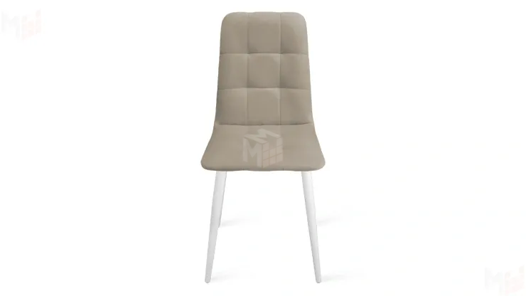 Стул Аспен К1С Белый матовый, Велюр Confetti Smoke