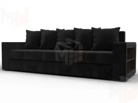 Диван прямой Дубай Лайт ( SEVEN 35 черный )