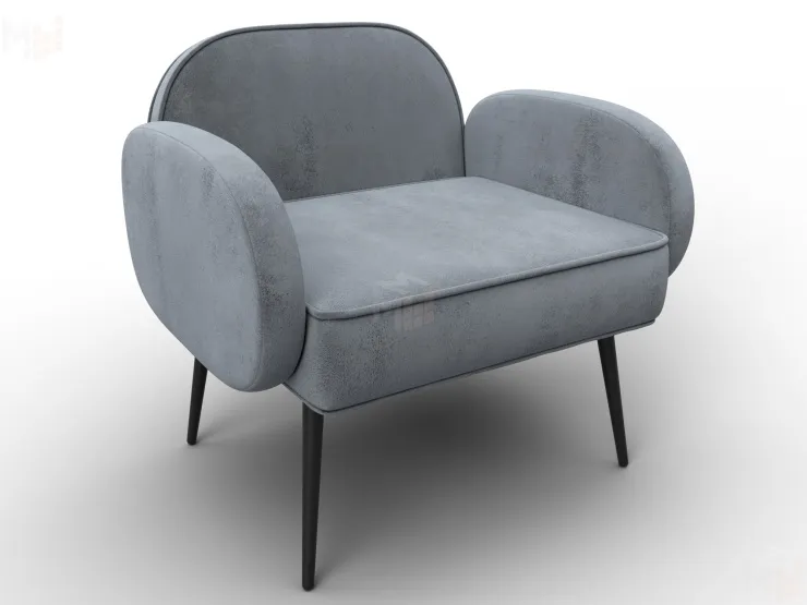 Кресло Лига-086 ( велюр TOWER 10 серый )