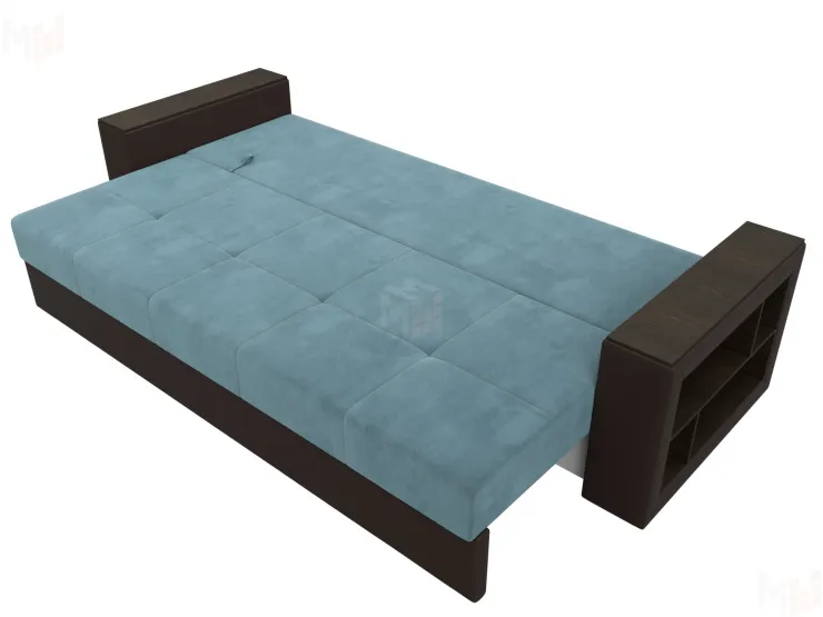 Диван прямой Дубай Лайт ( Бирюзовый\Коричневый )