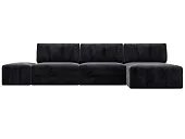 Диван угловой модульный с пуфом Лига-060 НПБ Лонг угол универсальный