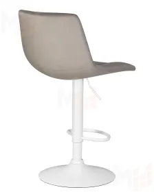 Стул барный DOBRIN TAILOR WHITE (серый велюр (MJ9-75))