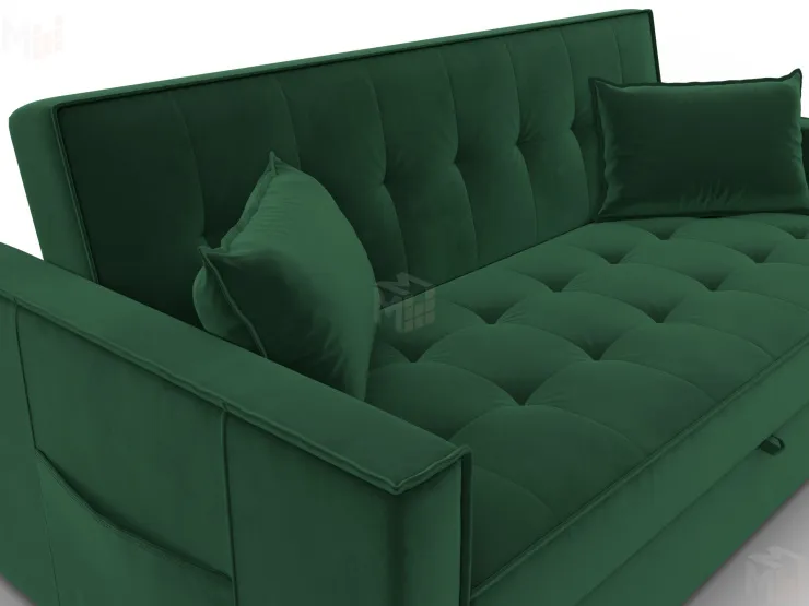 Диван прямой Лига-104 (160) ( SEVEN 626 зеленый )