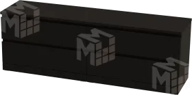 Комод Варма 4Д ясень черный