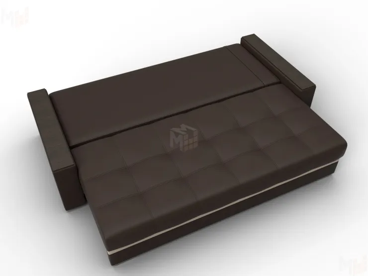 Диван прямой с декором Лига-096 НПБ ( Коричневый\Бежевый )