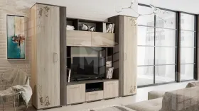 Стенка для гостиной Белла исп. 2 Дуб Сонома трюфель, Дуб Сонома