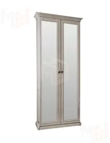 Шкаф Афина 2-дверный с зеркалом крем корень