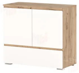 Комод  ГРЕТТА 2С1Я Крафт золотой-Белый