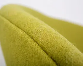 Кресло дизайнерское DOBRIN EMILY (светло-зеленая ткань AF3, хромированная сталь)