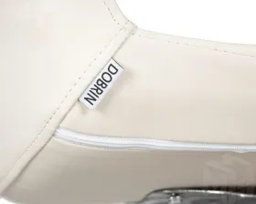 Стул барный DOBRIN ALDO (белый PU P23, основание из нержавеющей стали)