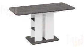 Стол раздвижной Мюнхен Тип 2 Белый Ясень, Ателье темный