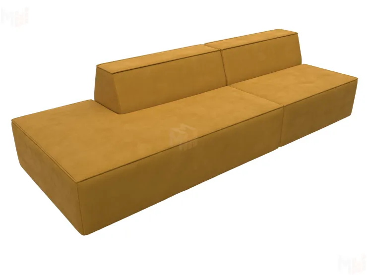 Диван прямой модульный Монс Модерн левый ( BRUT 10 желтый )