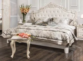 Кровать Патрисия 160х200 см крем корень глянец