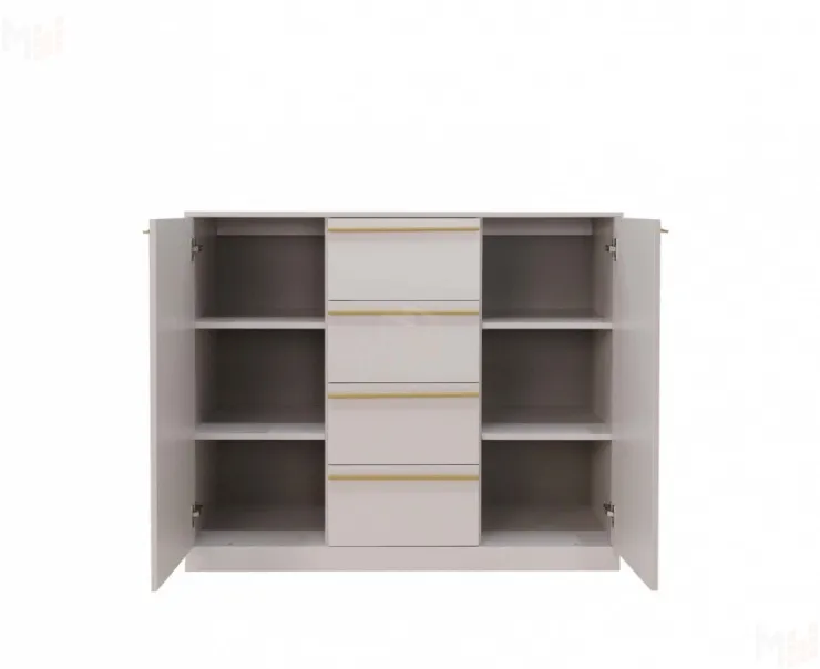 Комод Николь 8 Кашемир/Ручки-сатиновое золото