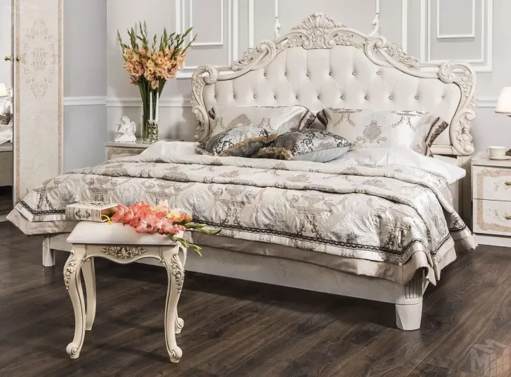 Кровать Патрисия 160х200 см крем корень глянец