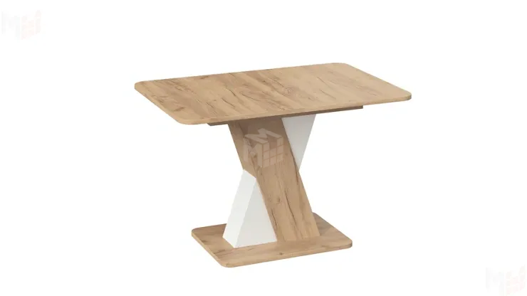 Стол обеденный раздвижной Люксембург Тип 3  Дуб Крафт золотой, Белый