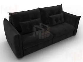 Диван прямой Лига-100 НПБ ( SEVEN 35 черный )