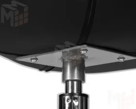 Кресло дизайнерское DOBRIN SWAN (черный кожзам P13, алюминиевое основание)