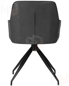 Стул обеденный DOBRIN DANIEL (черные ножки, винтажная антрацитовая экокожа (RU-08))