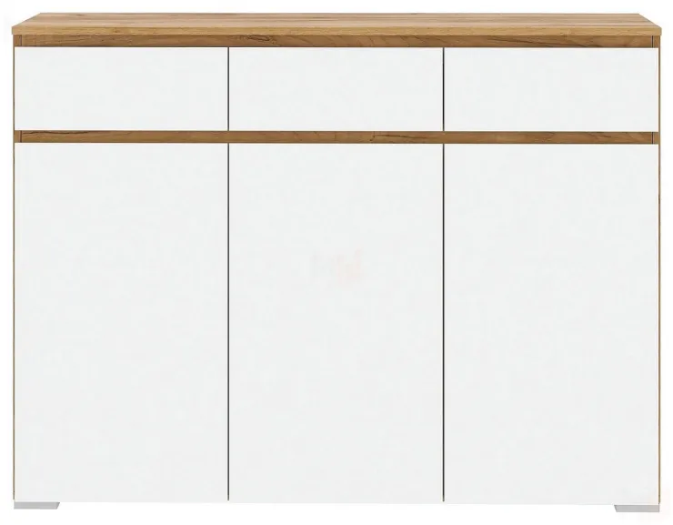 Комод  ГРЕТТА  3С3Я  Дуб Крафт золотой - Белый