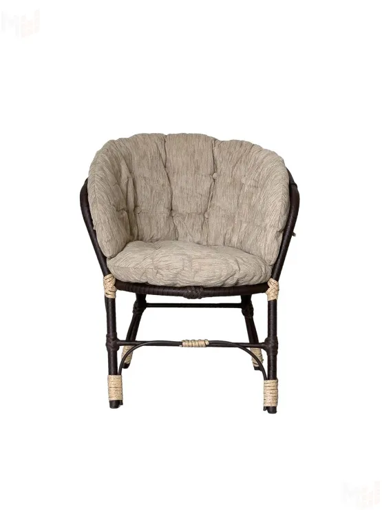 Комплект Багама Дуэт с полными бежевыми подушками (полиротанг)