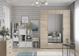 Шкаф Бостон 4-х створчатый 1600 (сонома) с зеркалом