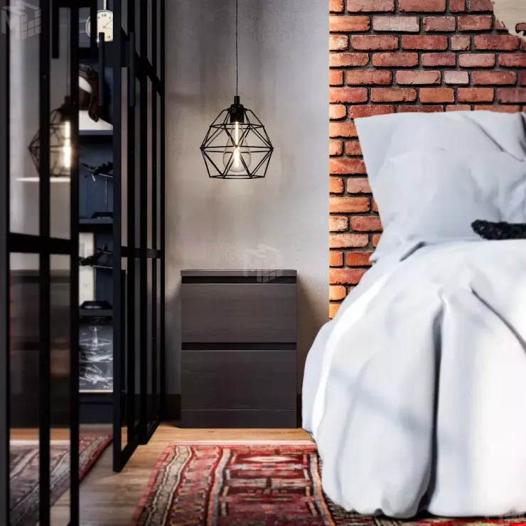 Комод Варма 2  ясень черный