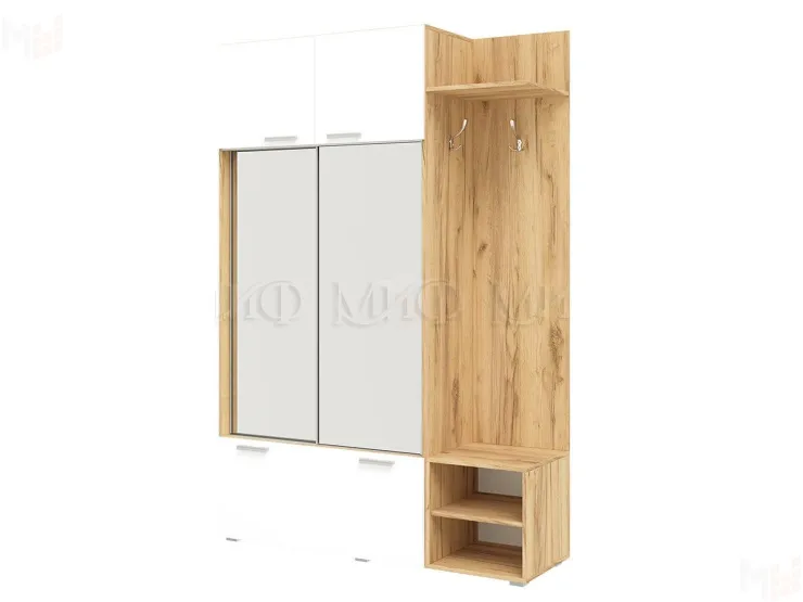 Прихожая Стелла (Дуб крафт/белый глянец)