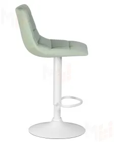 Стул барный DOBRIN TAILOR WHITE (пудрово-мятный велюр (MJ9-87))