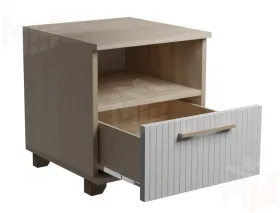 Тумба прикроватная Копенгаген с ящиком (дуб сонома/белый матовый)