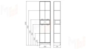 Пенал напольный Rich 50