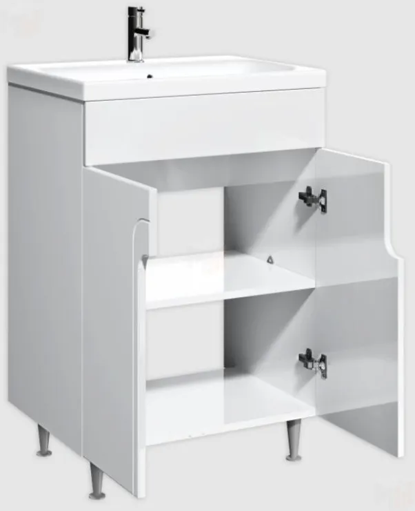 Тумба под умывальник "Енисей 60 Лилия" без ящика Айсберг