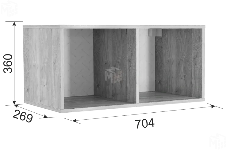 Полка навесная 43 дуб мария