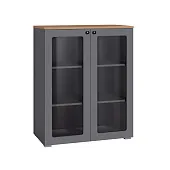 Шкаф витрина Остин 16.394.01 серый графит
