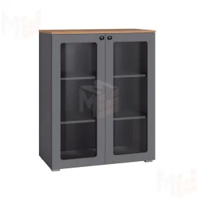 Шкаф витрина Остин 16.394.01 серый графит
