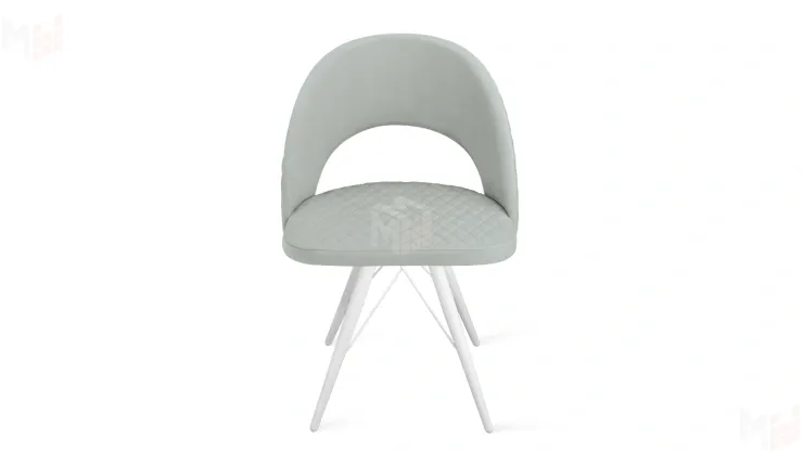 Стул Гэтсби К3 Белый матовый, Велюр Confetti Silver