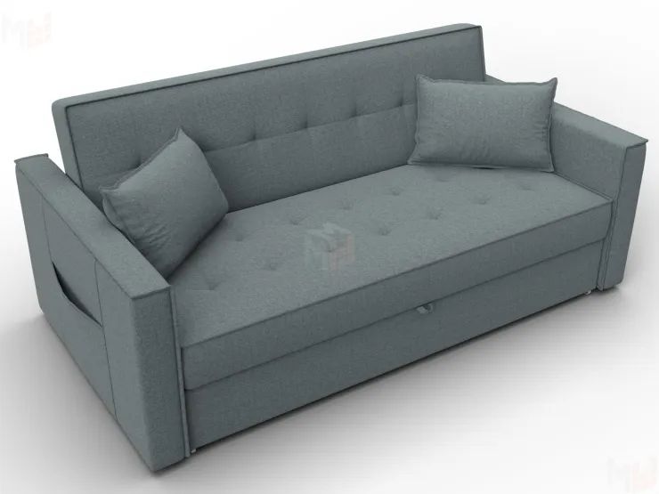 Диван прямой Лига-104 (160) ( Амур 07 серый )