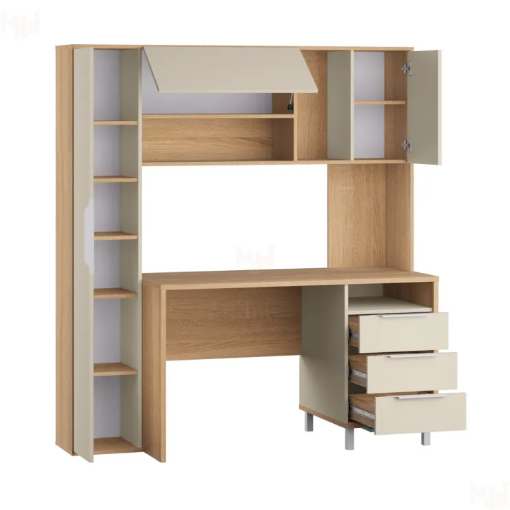 Стол рабочий Комфорт 12.95 N Дуб сонома, Сатин 